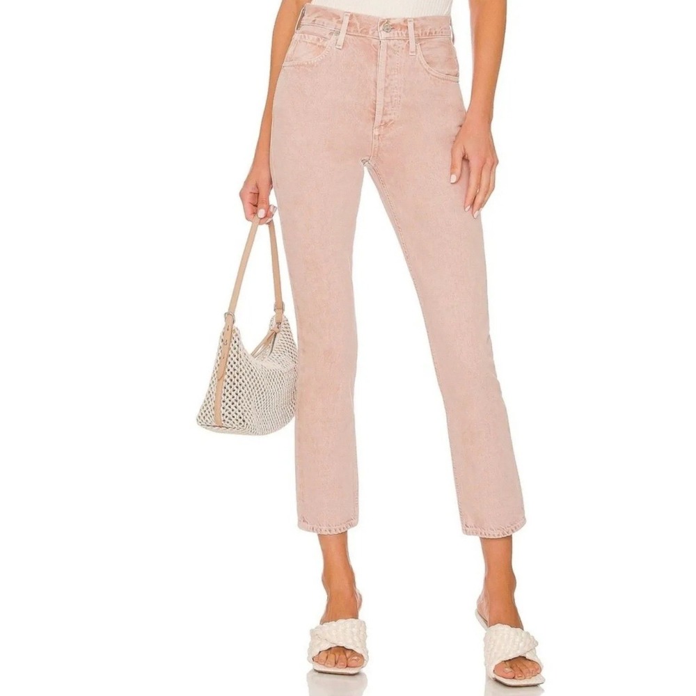 Citizens of Humanity Jeans Womens 34 Pink Jolene High Rise Vintage Slim Straight